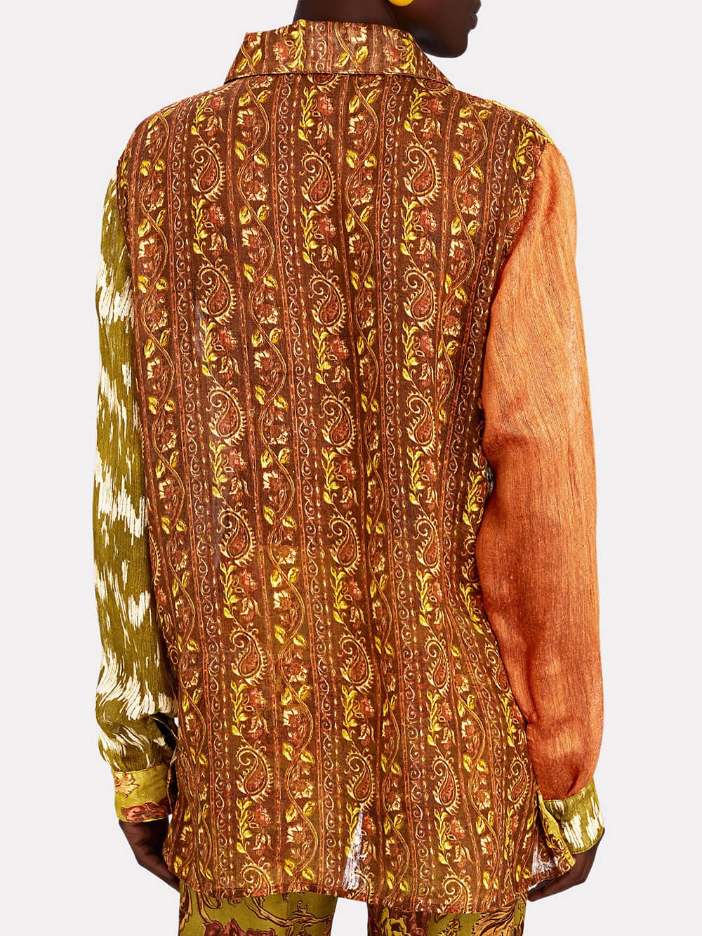 Vintage Mixed Print Blouse