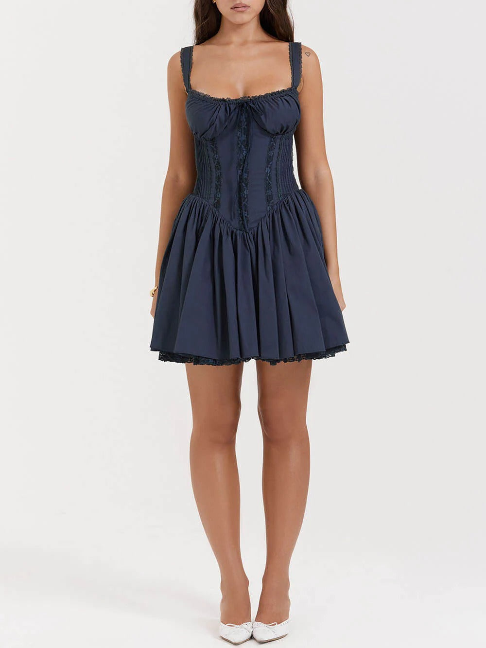 Midnight Lace Mini Dress