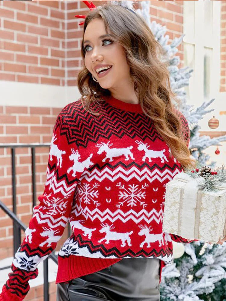 Festive Nordic Reindeer Sweater