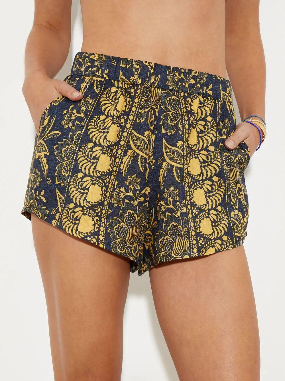 Midnight Gold Resort Shorts Set