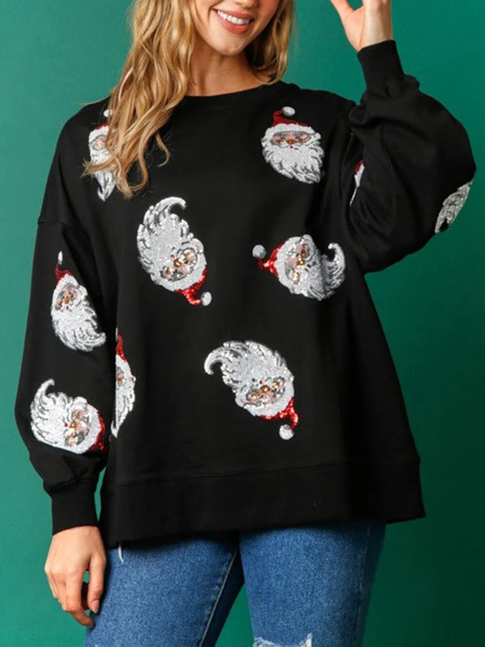 Santa Sparkle Christmas Sweatshirt
