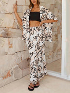 Floral Open Front Blouse