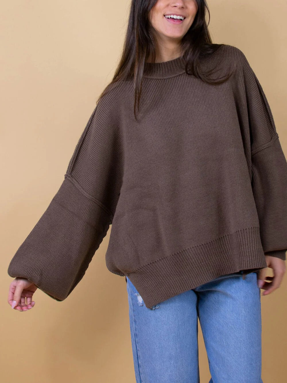 Oversized Minimal Knit Sweater