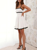 Monochrome Charm Mini Dress