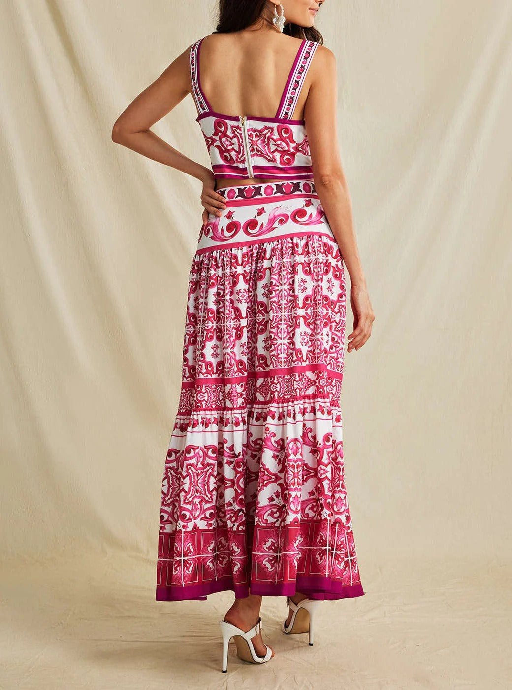 Rosé Charm Skirt Set
