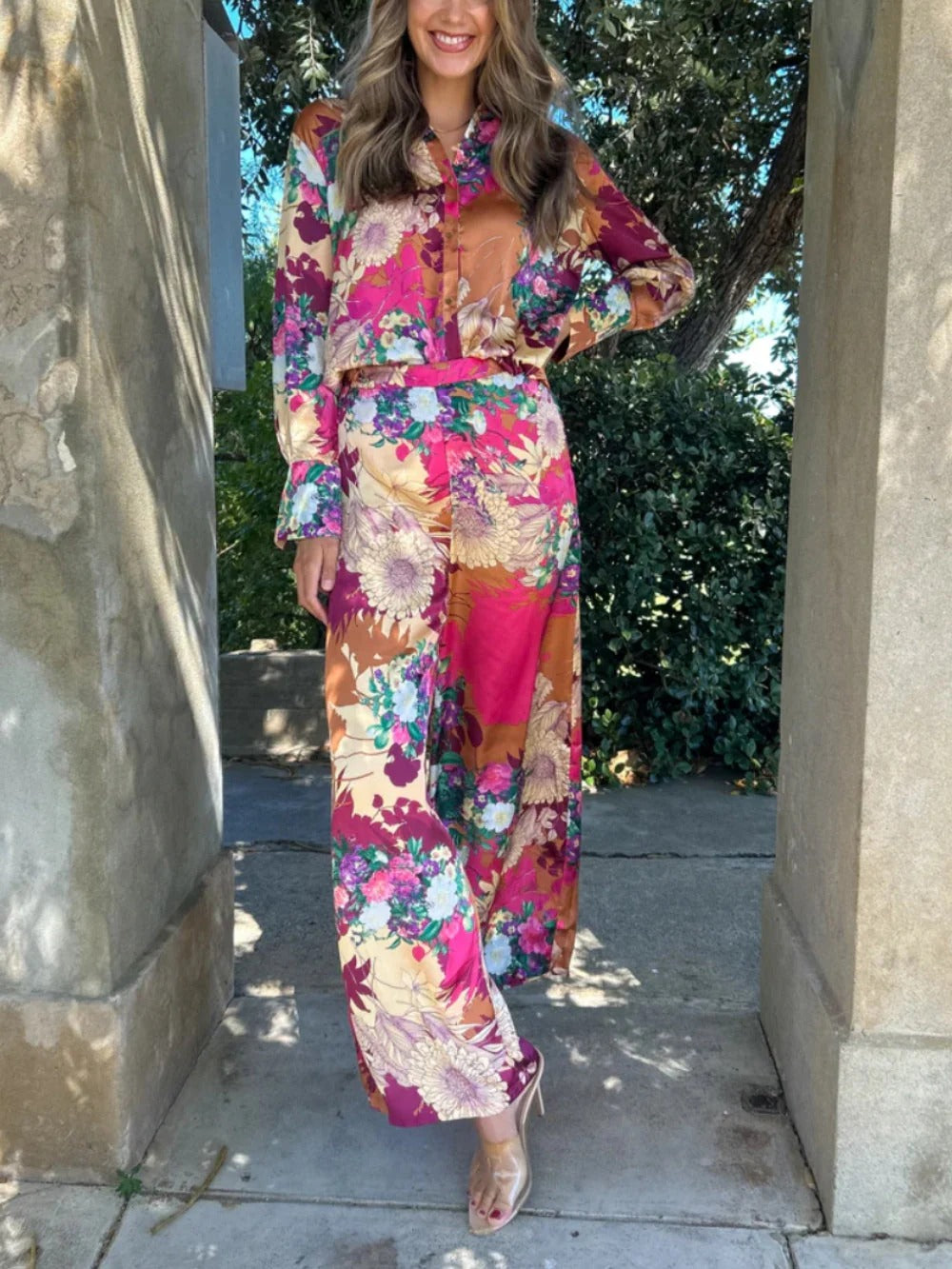 Sunset Bloom Pants Set