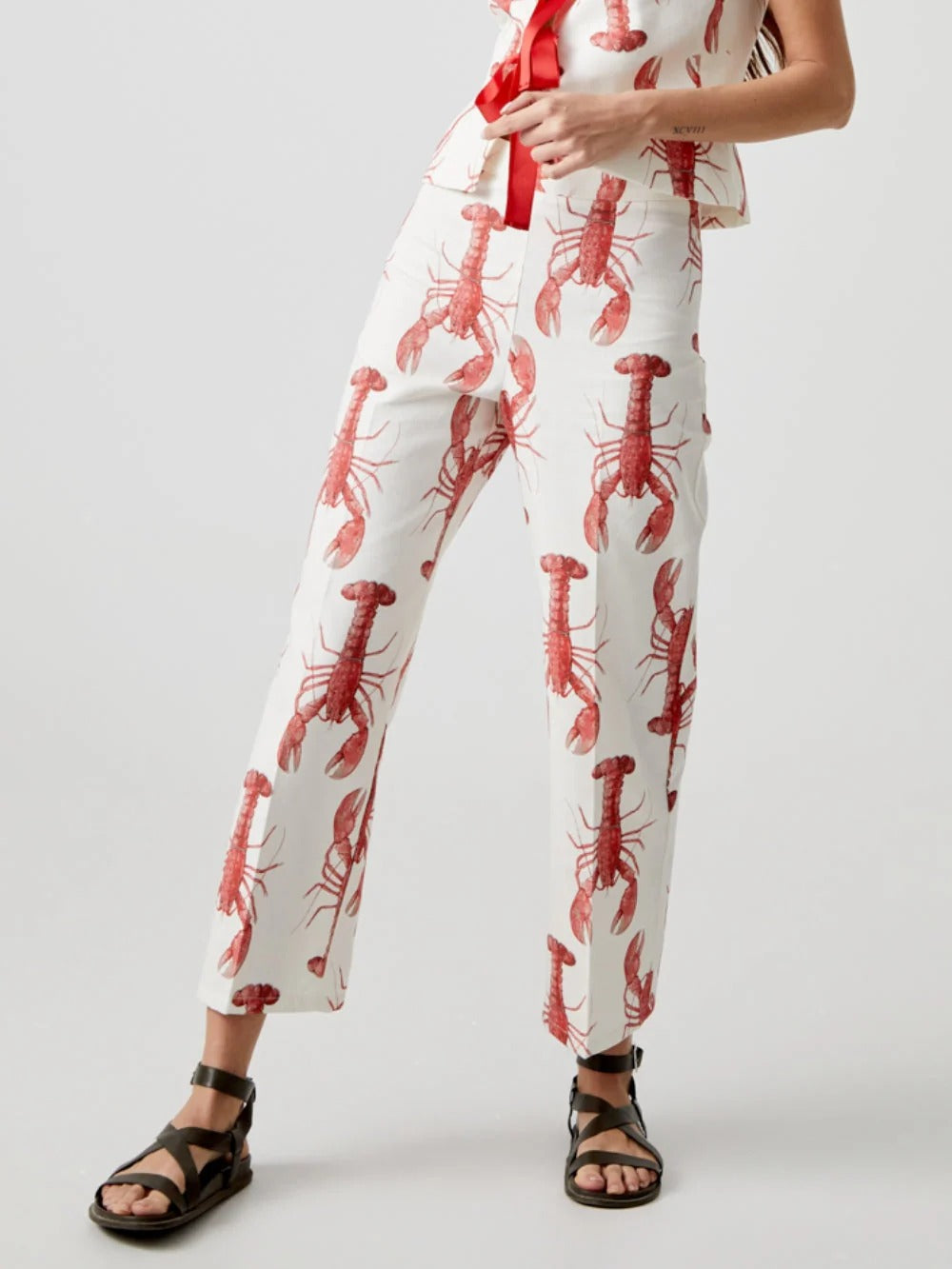 Women’s Coastal Lobster Print Pants Set