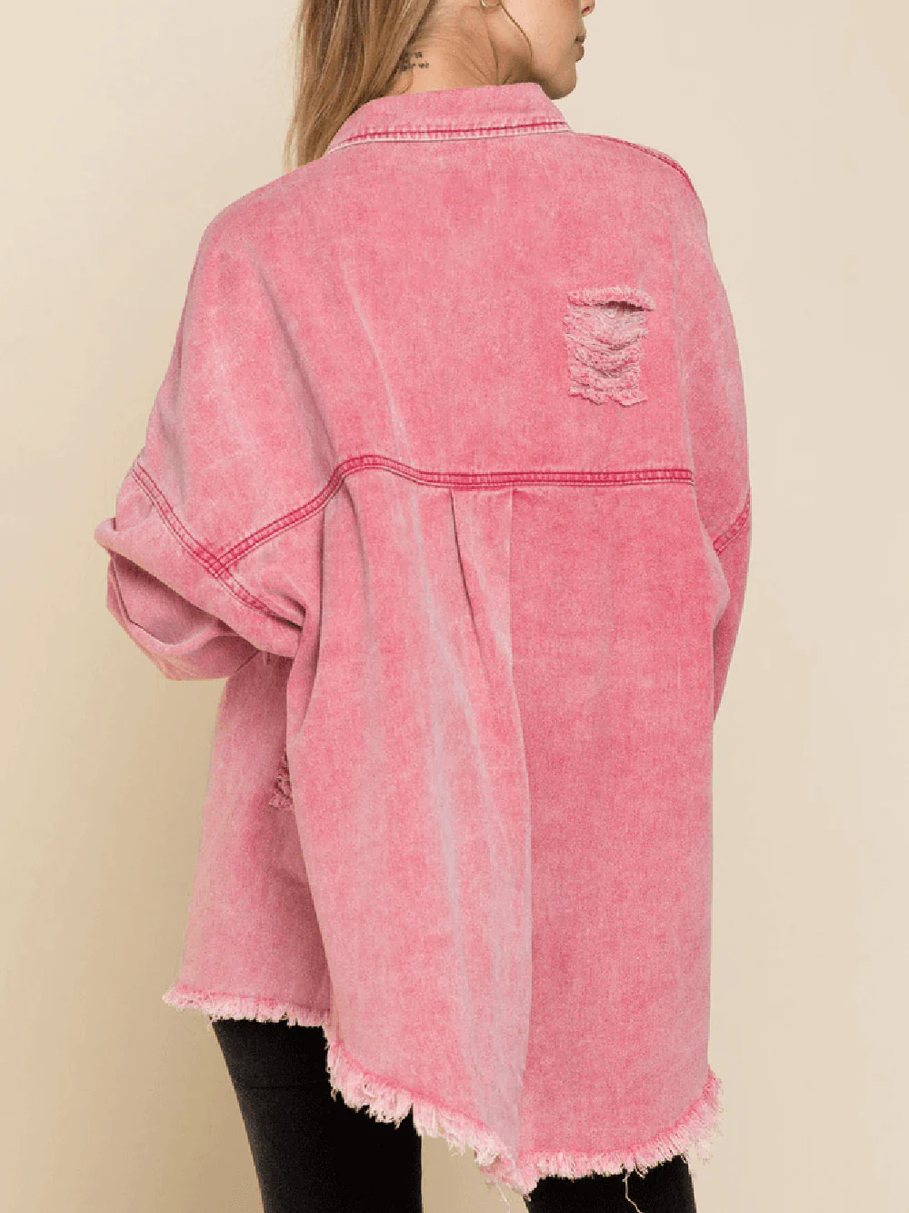 Vintage Pink Denim Coat