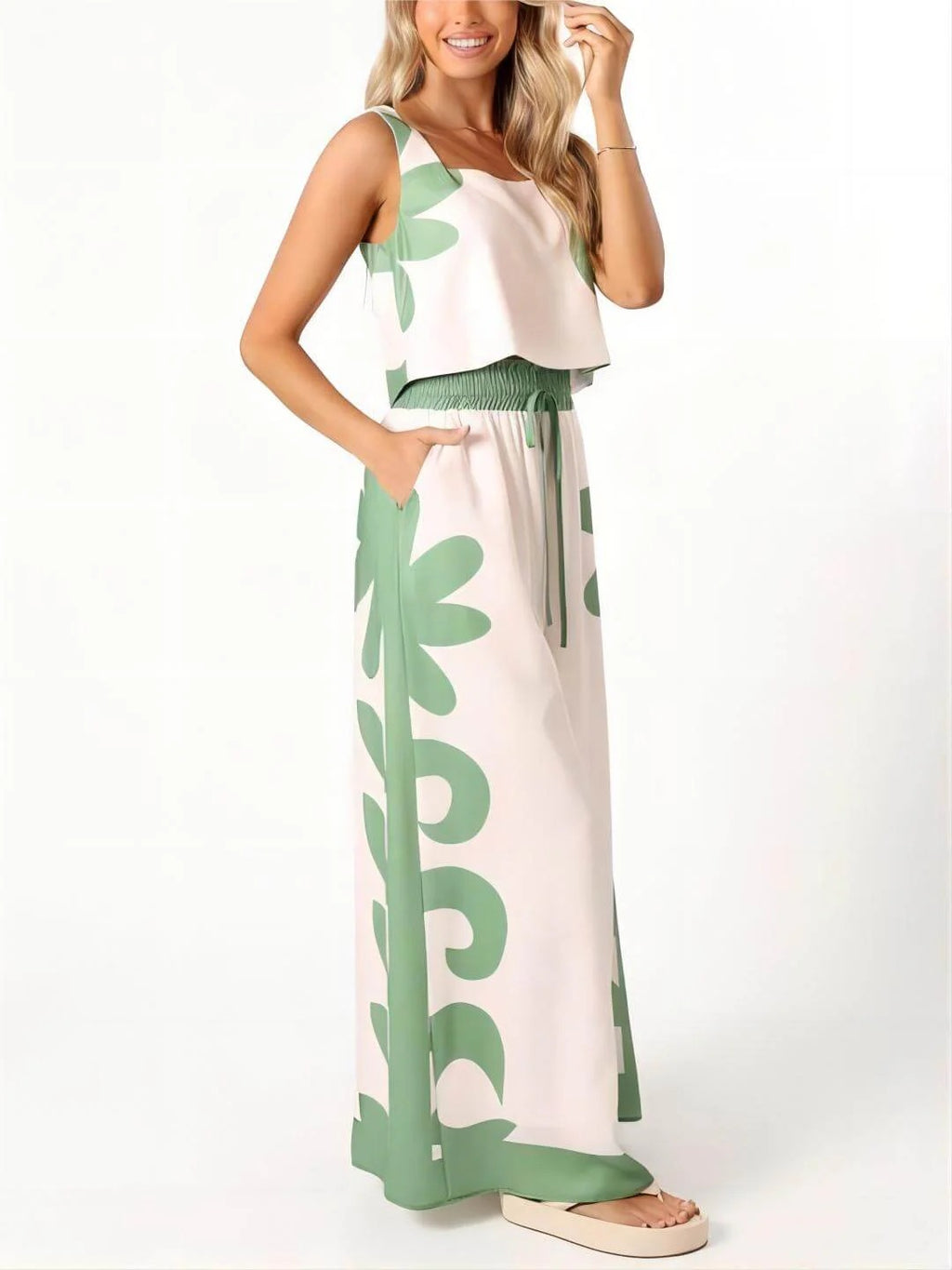 Olive Breeze Pants Set