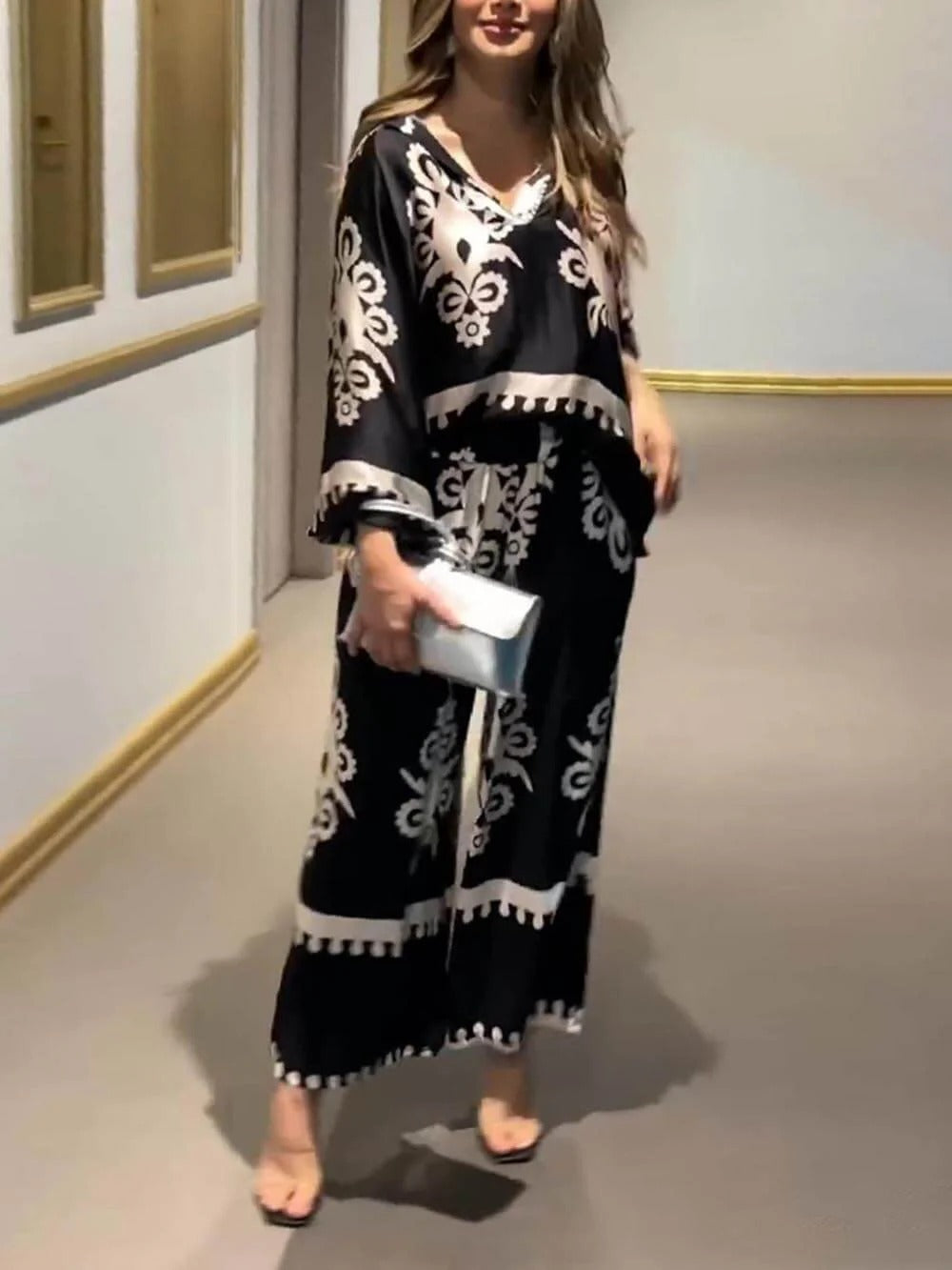 Monochrome Elegance Pants Set