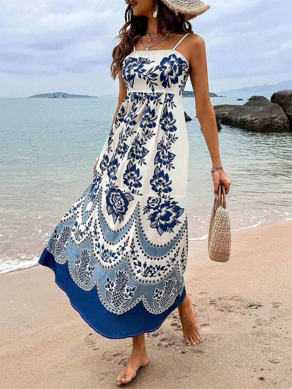Coastal Bloom Maxi Dress