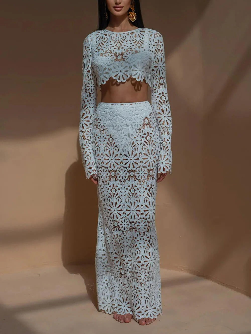 Sunset Lace Skirt Set