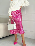 Pink Pulse Satin Skirt