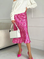 Pink Pulse Satin Skirt