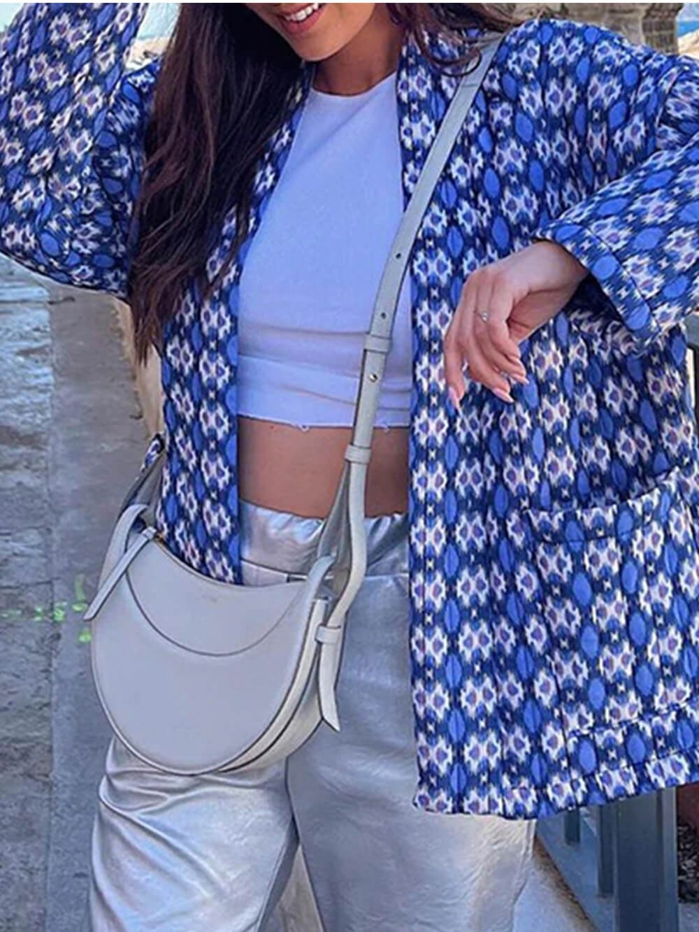 Vintage Pattern Knit Cardigan