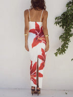 Scarlet Bloom Maxi Dress