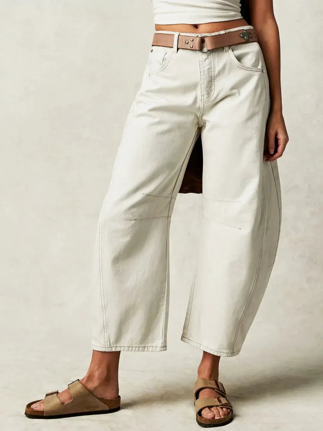 Women’s Leopard Print Wide-Leg Jeans