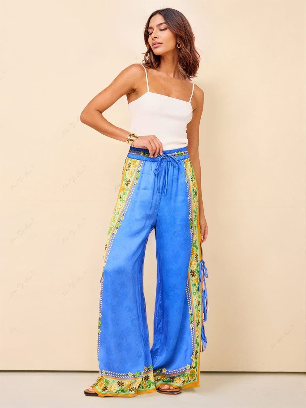 Women’s Boho Chic Printed Pants Set