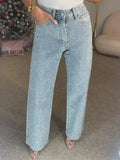 Women’s Crystal Shine Straight-Leg Jeans