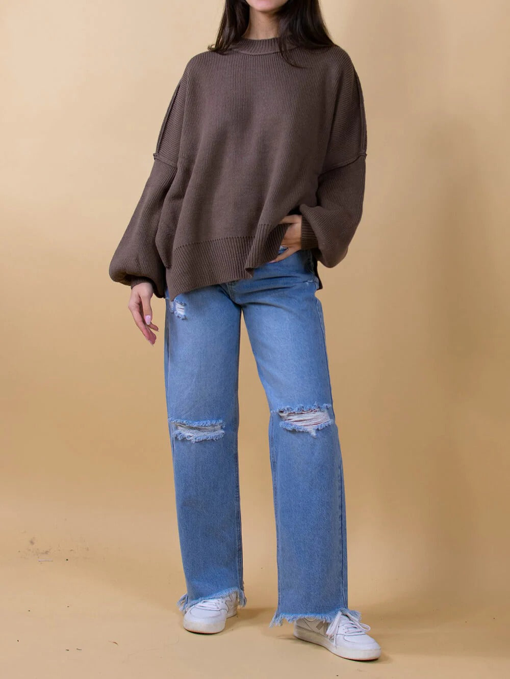 Oversized Minimal Knit Sweater