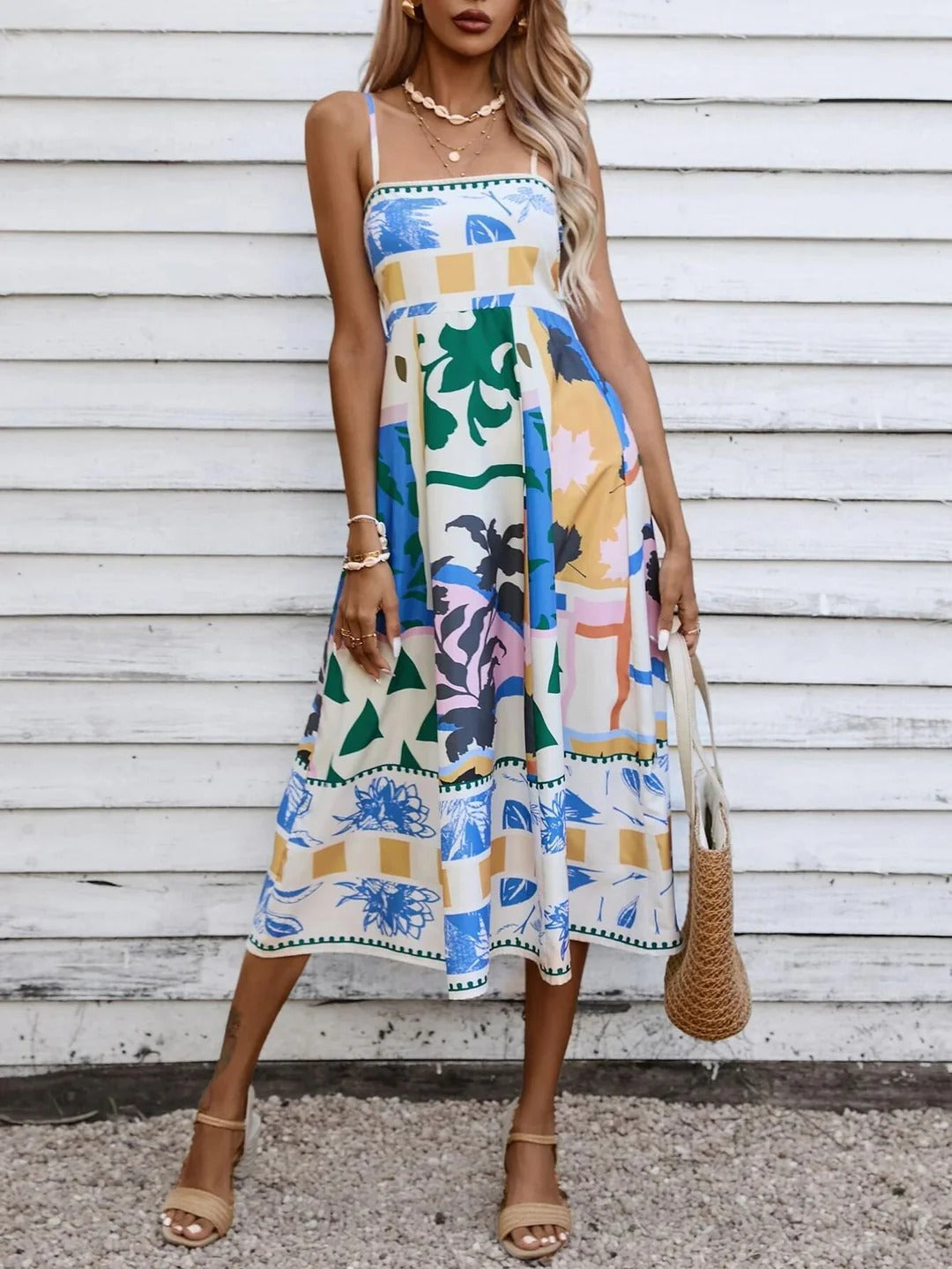 Sunset Mosaic Maxi Dress