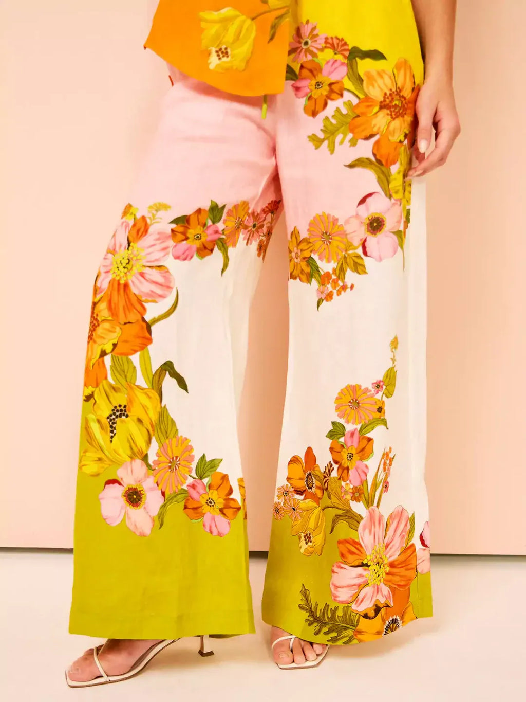 Women’s Luxe Floral Wide-Leg Pants Set