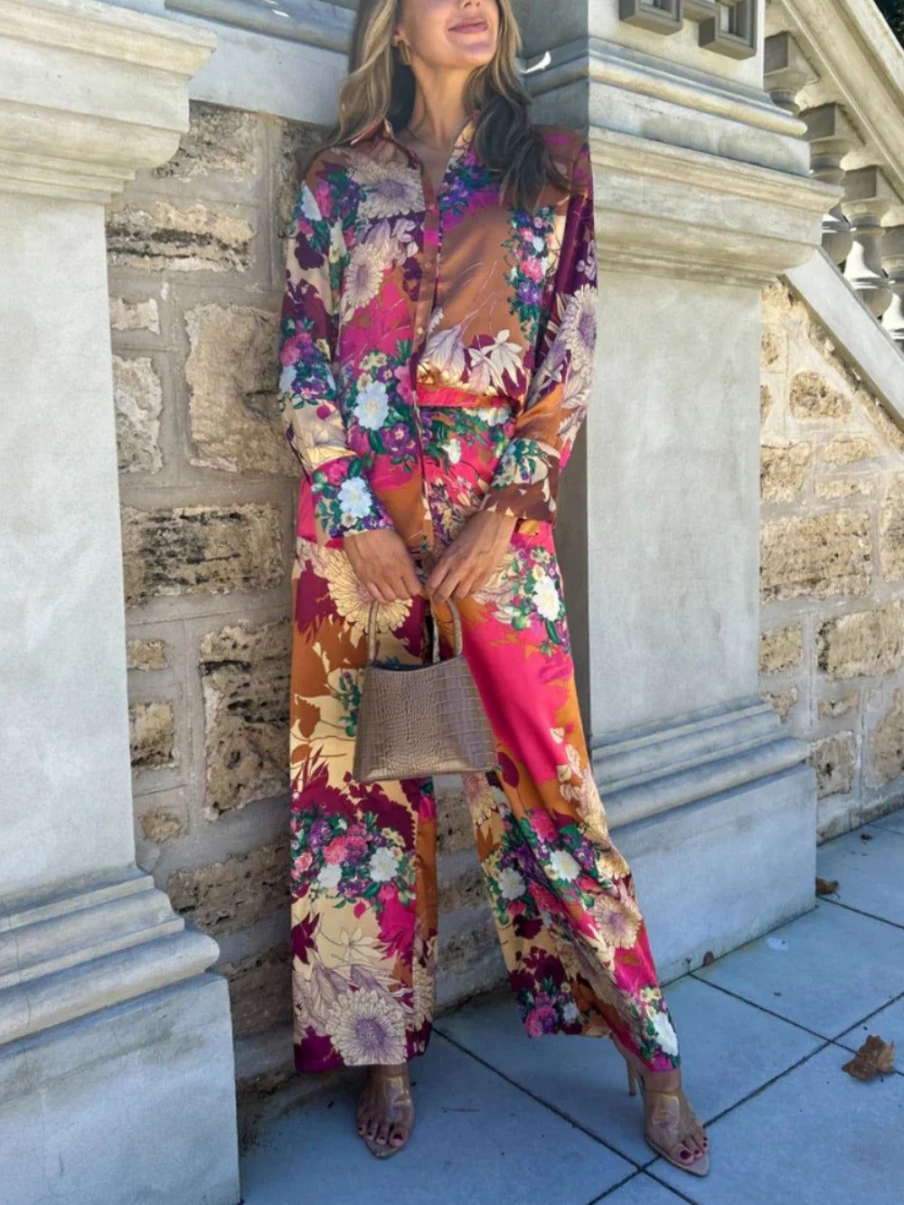 Sunset Bloom Pants Set