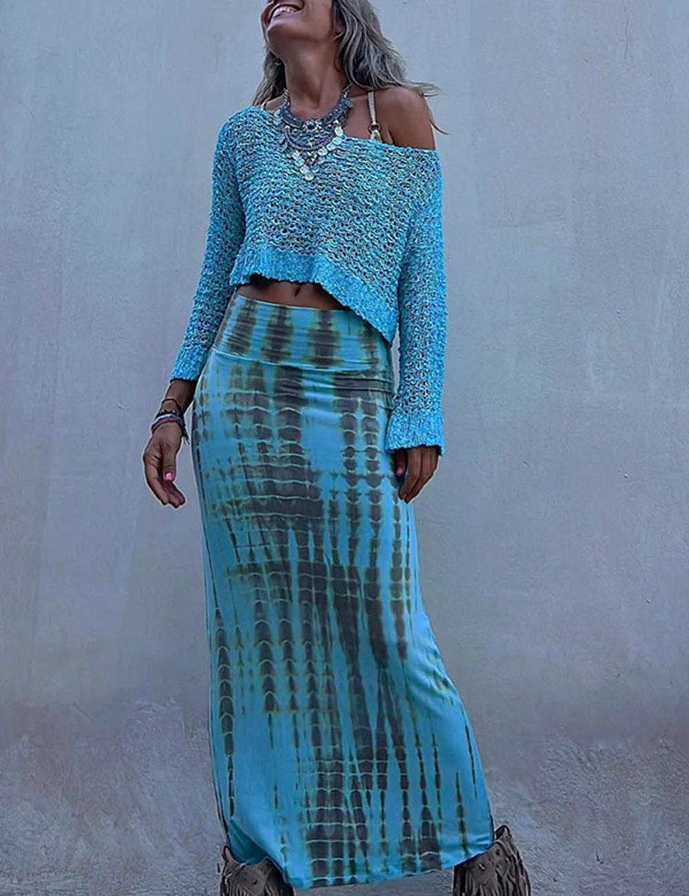 Boho Crochet Crop Sweater