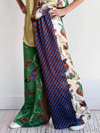 Women’s Luxe Mixed Print Wide-Leg Pants Set