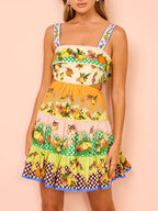 Citrus Bloom Mini Dress