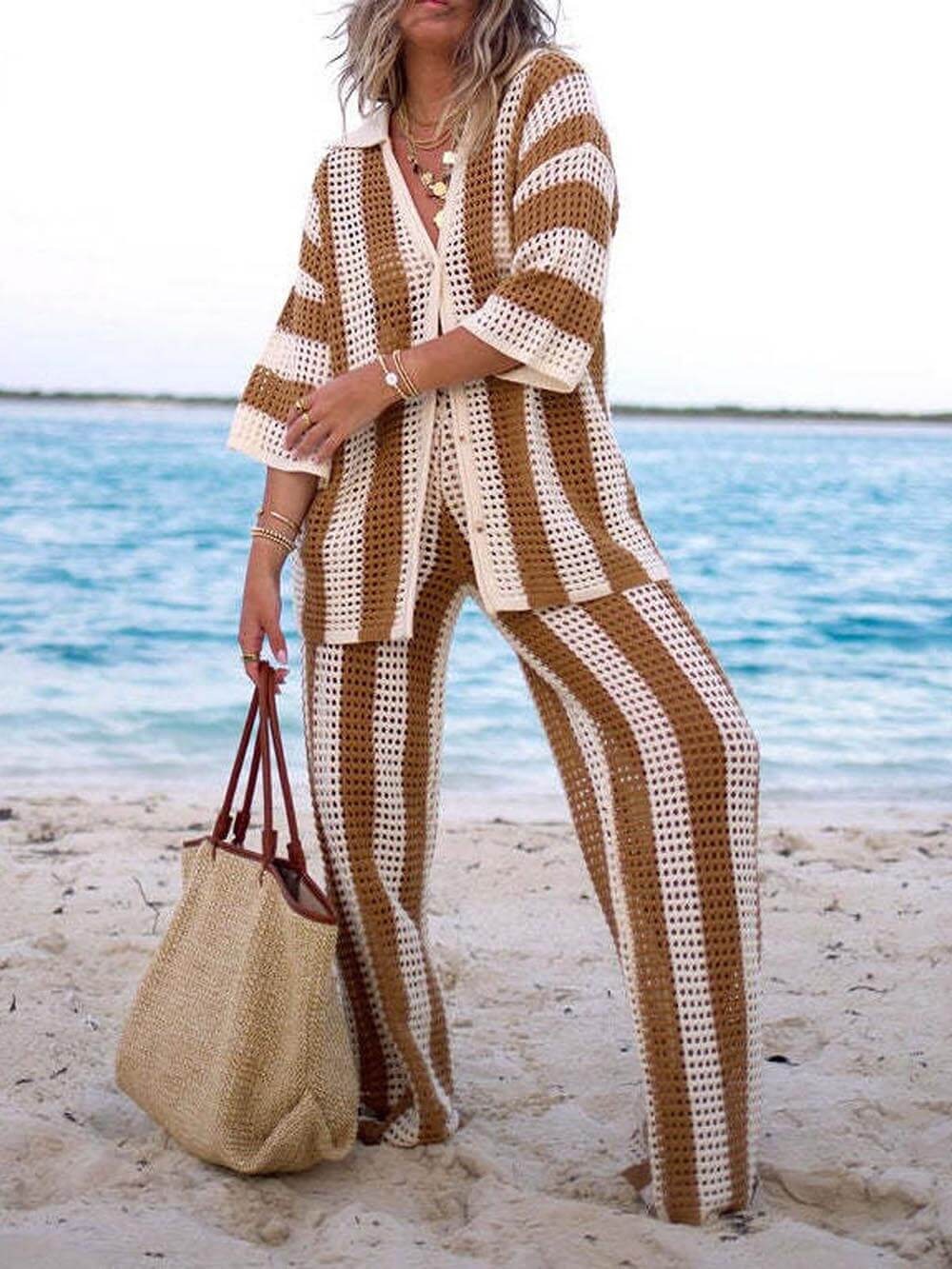 Coastal Knit Pants Set