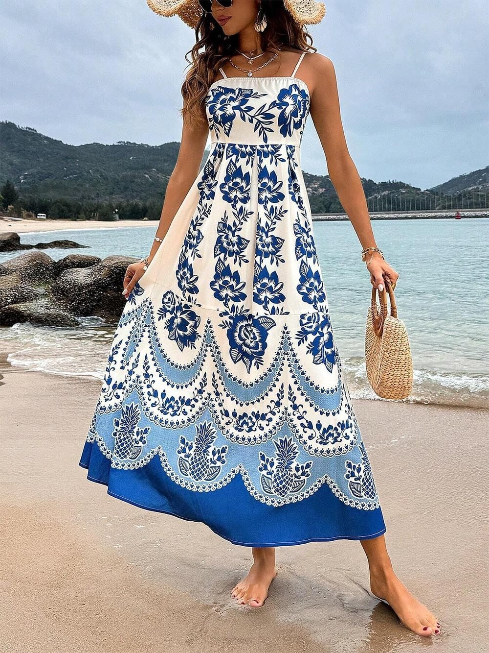Coastal Bloom Maxi Dress
