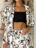 Floral Open Front Blouse
