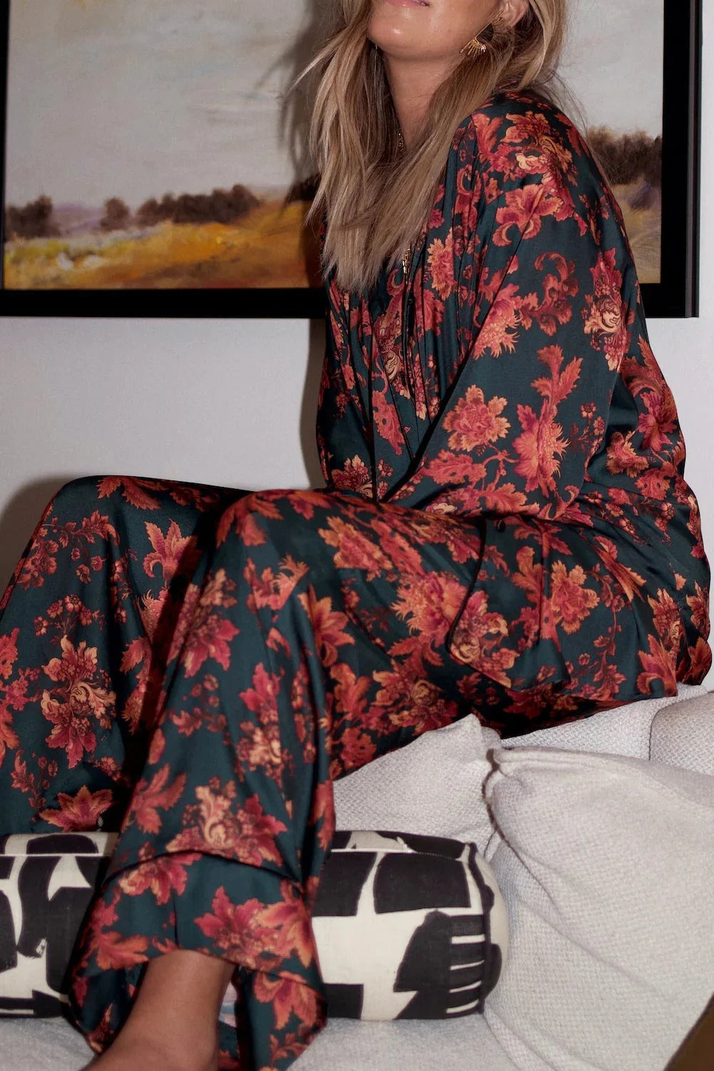 Midnight Bloom Luxe Pajama Set