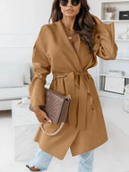 Elegant Belted Wrap Cardigan