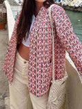 Vintage Pattern Knit Cardigan