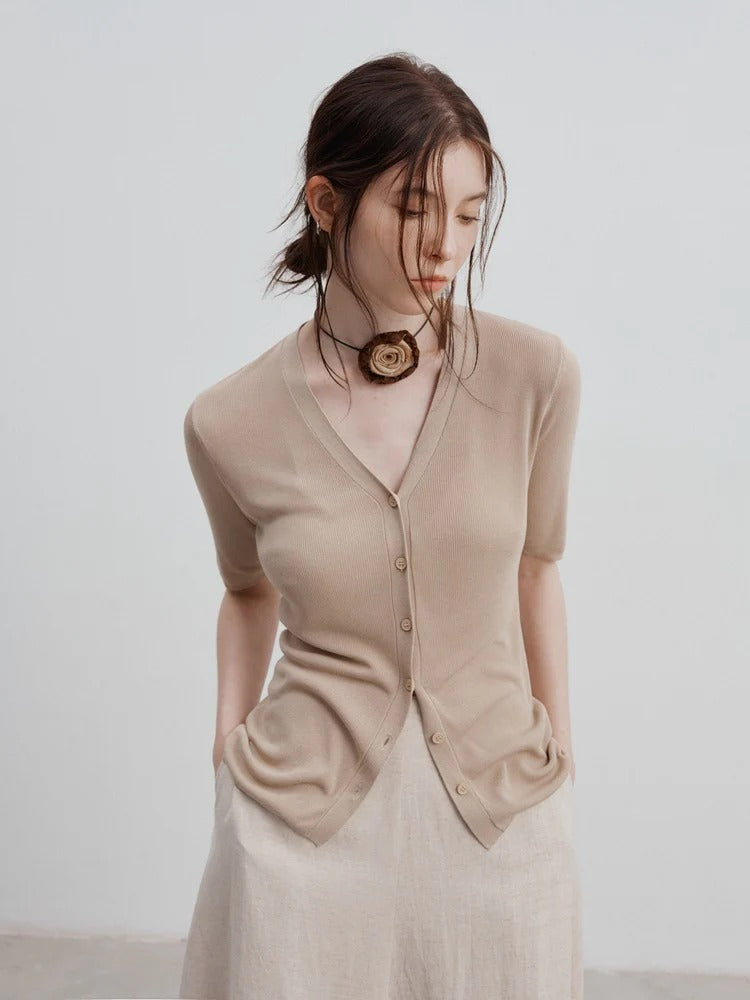 Chic Button-Up Knit Top