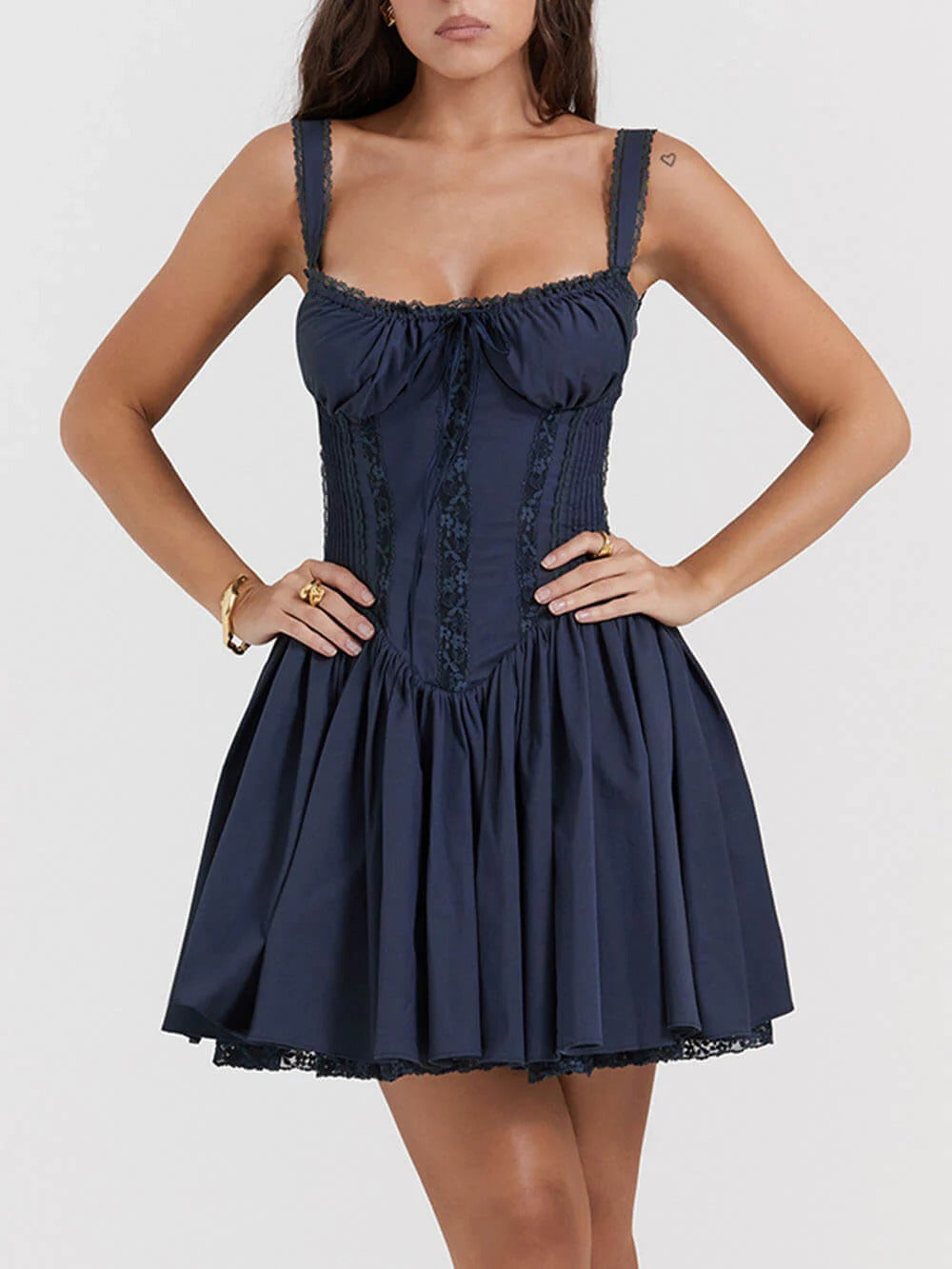 Midnight Lace Mini Dress