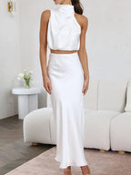 Ivory Elegance Maxi Set