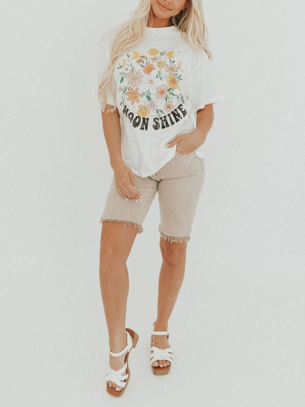 Moon Shine Floral Tee