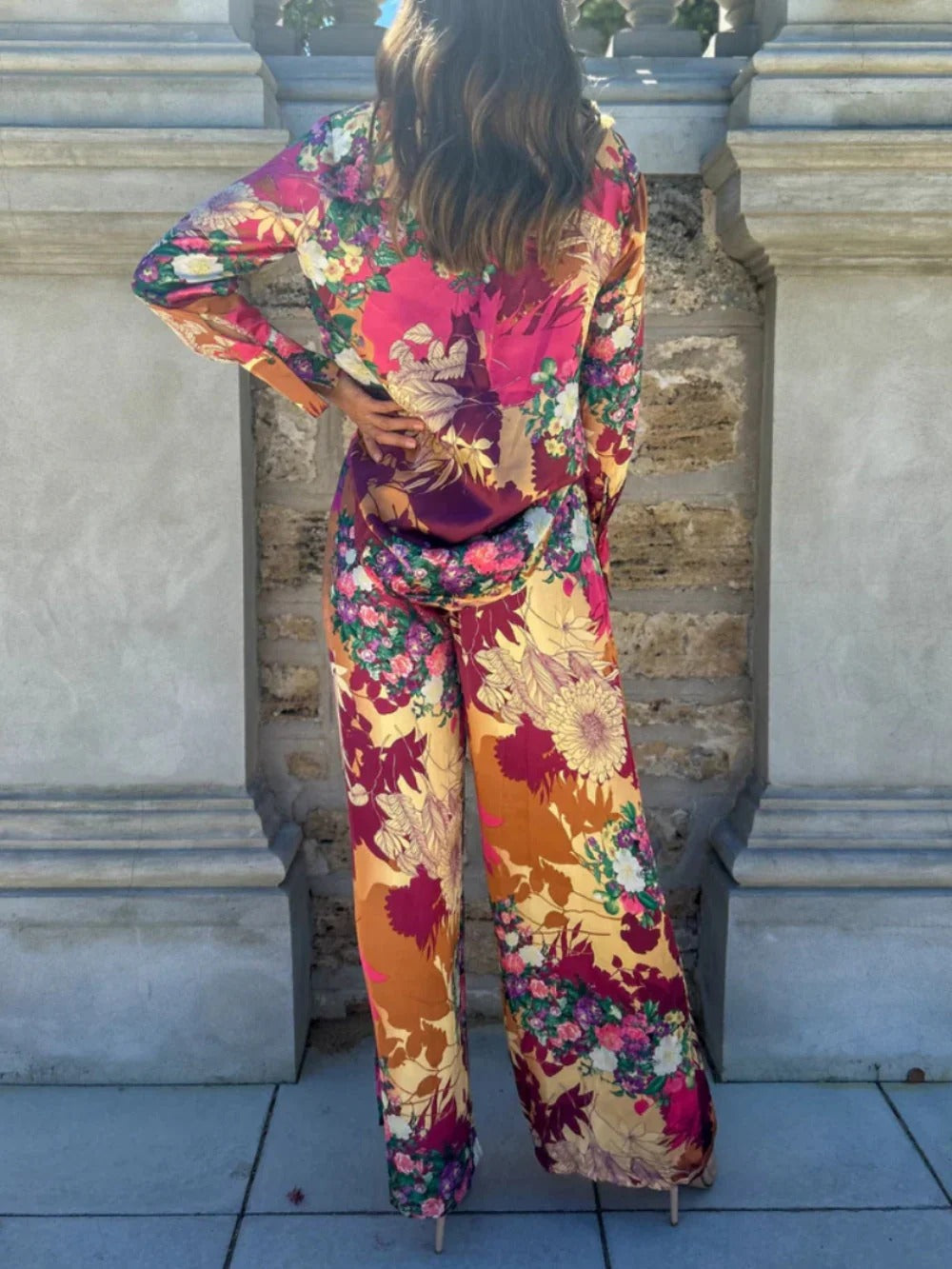 Sunset Bloom Pants Set