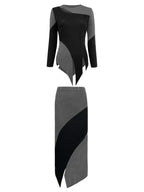 Midnight Sculpt Skirt Set