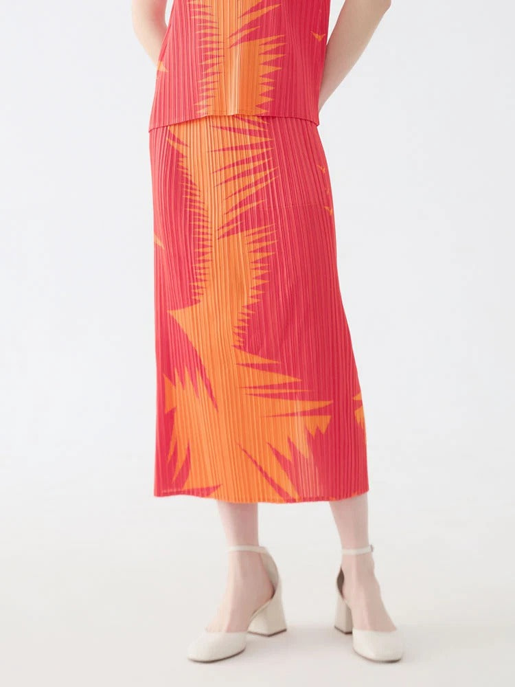 Sunset Aura Pleated Set
