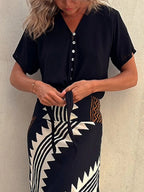 Chic Button Tie-Front Blouse