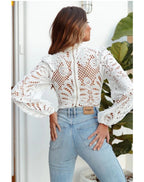 Elegant Lace High Neck Top