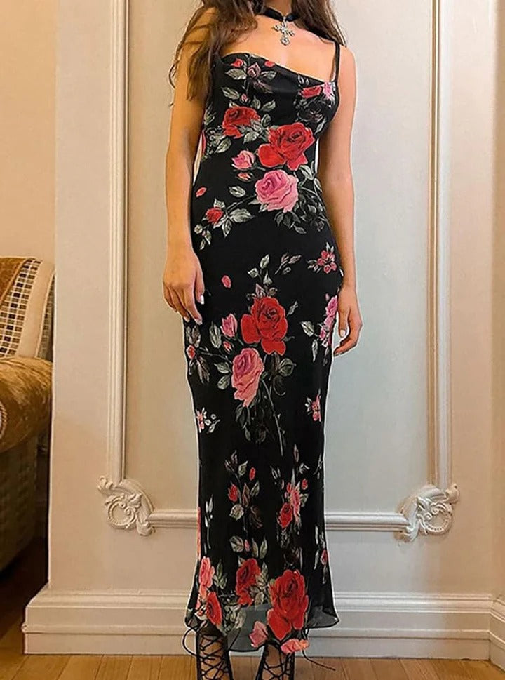 Midnight Rose Maxi Dress