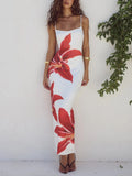 Scarlet Bloom Maxi Dress