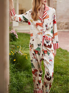 Cozy Holiday Puppy Long Pajama Set