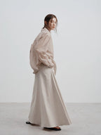 Minimal Satin Button-Up Blouse