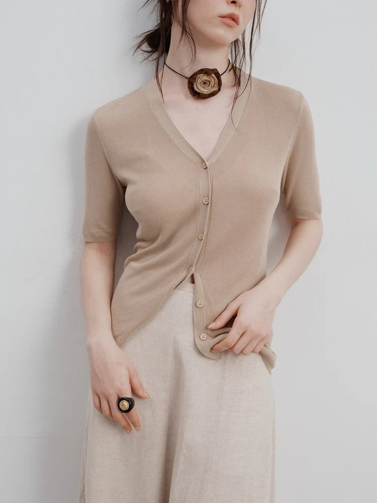 Chic Button-Up Knit Top